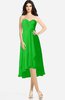 ColsBM Kasey Classic Green Classic Sweetheart Sleeveless Zip up Hi-Lo Plus Size Bridesmaid Dresses