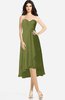 ColsBM Kasey Olive Green Classic Sweetheart Sleeveless Zip up Hi-Lo Plus Size Bridesmaid Dresses