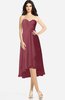 ColsBM Kasey Wine Classic Sweetheart Sleeveless Zip up Hi-Lo Plus Size Bridesmaid Dresses