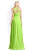 ColsBM Kaelyn Bright Green Modest Trumpet Elbow Length Sleeve Zip up Chiffon Floor Length Bridesmaid Dresses