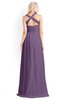 ColsBM Kaelyn Chinese Violet Modest Trumpet Elbow Length Sleeve Zip up Chiffon Floor Length Bridesmaid Dresses