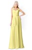 ColsBM Kaelyn Daffodil Modest Trumpet Elbow Length Sleeve Zip up Chiffon Floor Length Bridesmaid Dresses
