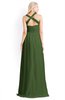 ColsBM Kaelyn Garden Green Modest Trumpet Elbow Length Sleeve Zip up Chiffon Floor Length Bridesmaid Dresses