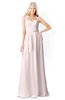 ColsBM Kaelyn Light Pink Modest Trumpet Elbow Length Sleeve Zip up Chiffon Floor Length Bridesmaid Dresses