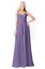 ColsBM Kaelyn Lilac Modest Trumpet Elbow Length Sleeve Zip up Chiffon Floor Length Bridesmaid Dresses