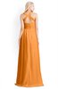 ColsBM Kaelyn Orange Modest Trumpet Elbow Length Sleeve Zip up Chiffon Floor Length Bridesmaid Dresses