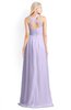 ColsBM Kaelyn Pastel Lilac Modest Trumpet Elbow Length Sleeve Zip up Chiffon Floor Length Bridesmaid Dresses