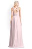 ColsBM Kaelyn Petal Pink Modest Trumpet Elbow Length Sleeve Zip up Chiffon Floor Length Bridesmaid Dresses