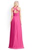 ColsBM Kaelyn Rose Pink Modest Trumpet Elbow Length Sleeve Zip up Chiffon Floor Length Bridesmaid Dresses