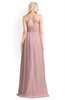 ColsBM Kaelyn Silver Pink Modest Trumpet Elbow Length Sleeve Zip up Chiffon Floor Length Bridesmaid Dresses