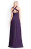 ColsBM Kaelyn Violet Modest Trumpet Elbow Length Sleeve Zip up Chiffon Floor Length Bridesmaid Dresses