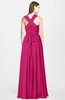 ColsBM Nala Beetroot Purple Simple Wide Square Sleeveless Zip up Chiffon Floor Length Bridesmaid Dresses