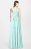 ColsBM Nala Blue Glass Simple Wide Square Sleeveless Zip up Chiffon Floor Length Bridesmaid Dresses