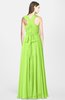 ColsBM Nala Bright Green Simple Wide Square Sleeveless Zip up Chiffon Floor Length Bridesmaid Dresses