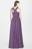 ColsBM Nala Chinese Violet Simple Wide Square Sleeveless Zip up Chiffon Floor Length Bridesmaid Dresses