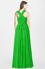 ColsBM Nala Classic Green Simple Wide Square Sleeveless Zip up Chiffon Floor Length Bridesmaid Dresses