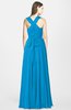 ColsBM Nala Cornflower Blue Simple Wide Square Sleeveless Zip up Chiffon Floor Length Bridesmaid Dresses