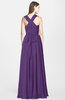 ColsBM Nala Dark Purple Simple Wide Square Sleeveless Zip up Chiffon Floor Length Bridesmaid Dresses