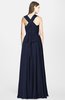 ColsBM Nala Dark Sapphire Simple Wide Square Sleeveless Zip up Chiffon Floor Length Bridesmaid Dresses