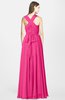 ColsBM Nala Fandango Pink Simple Wide Square Sleeveless Zip up Chiffon Floor Length Bridesmaid Dresses