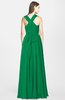 ColsBM Nala Green Simple Wide Square Sleeveless Zip up Chiffon Floor Length Bridesmaid Dresses