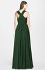 ColsBM Nala Hunter Green Simple Wide Square Sleeveless Zip up Chiffon Floor Length Bridesmaid Dresses