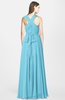 ColsBM Nala Light Blue Simple Wide Square Sleeveless Zip up Chiffon Floor Length Bridesmaid Dresses