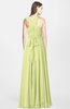 ColsBM Nala Lime Green Simple Wide Square Sleeveless Zip up Chiffon Floor Length Bridesmaid Dresses
