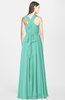ColsBM Nala Mint Green Simple Wide Square Sleeveless Zip up Chiffon Floor Length Bridesmaid Dresses