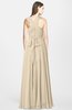 ColsBM Nala Novelle Peach Simple Wide Square Sleeveless Zip up Chiffon Floor Length Bridesmaid Dresses