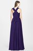 ColsBM Nala Royal Purple Simple Wide Square Sleeveless Zip up Chiffon Floor Length Bridesmaid Dresses