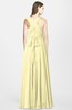 ColsBM Nala Soft Yellow Simple Wide Square Sleeveless Zip up Chiffon Floor Length Bridesmaid Dresses