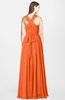 ColsBM Nala Tangerine Simple Wide Square Sleeveless Zip up Chiffon Floor Length Bridesmaid Dresses