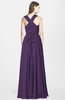 ColsBM Nala Violet Simple Wide Square Sleeveless Zip up Chiffon Floor Length Bridesmaid Dresses