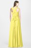 ColsBM Nala Yellow Iris Simple Wide Square Sleeveless Zip up Chiffon Floor Length Bridesmaid Dresses