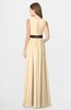 ColsBM Madalyn Apricot Gelato Glamorous Sleeveless Zip up Chiffon Floor Length Ruching Bridesmaid Dresses