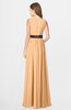 ColsBM Madalyn Apricot Glamorous Sleeveless Zip up Chiffon Floor Length Ruching Bridesmaid Dresses