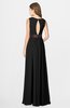 ColsBM Madalyn Black Glamorous Sleeveless Zip up Chiffon Floor Length Ruching Bridesmaid Dresses