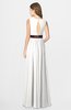 ColsBM Madalyn Cloud White Glamorous Sleeveless Zip up Chiffon Floor Length Ruching Bridesmaid Dresses