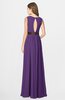 ColsBM Madalyn Dark Purple Glamorous Sleeveless Zip up Chiffon Floor Length Ruching Bridesmaid Dresses