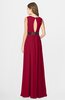ColsBM Madalyn Dark Red Glamorous Sleeveless Zip up Chiffon Floor Length Ruching Bridesmaid Dresses