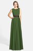 ColsBM Madalyn Garden Green Glamorous Sleeveless Zip up Chiffon Floor Length Ruching Bridesmaid Dresses
