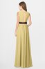 ColsBM Madalyn Gold Glamorous Sleeveless Zip up Chiffon Floor Length Ruching Bridesmaid Dresses