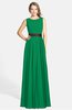 ColsBM Madalyn Green Glamorous Sleeveless Zip up Chiffon Floor Length Ruching Bridesmaid Dresses