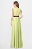 ColsBM Madalyn Lime Green Glamorous Sleeveless Zip up Chiffon Floor Length Ruching Bridesmaid Dresses