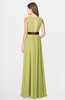 ColsBM Madalyn Linden Green Glamorous Sleeveless Zip up Chiffon Floor Length Ruching Bridesmaid Dresses
