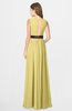 ColsBM Madalyn Misted Yellow Glamorous Sleeveless Zip up Chiffon Floor Length Ruching Bridesmaid Dresses