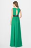 ColsBM Madalyn Pepper Green Glamorous Sleeveless Zip up Chiffon Floor Length Ruching Bridesmaid Dresses