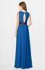 ColsBM Madalyn Royal Blue Glamorous Sleeveless Zip up Chiffon Floor Length Ruching Bridesmaid Dresses