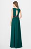 ColsBM Madalyn Shaded Spruce Glamorous Sleeveless Zip up Chiffon Floor Length Ruching Bridesmaid Dresses